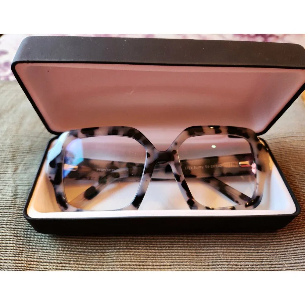HIP Optical Glasses Laga Hard Case Large Geometric Tortoiseshell - NIB